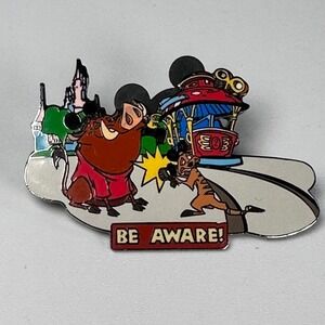 Wild About Safety "Be Aware" #5 of12 Disney Pin Pumbaa & Timon The Lion King VTG